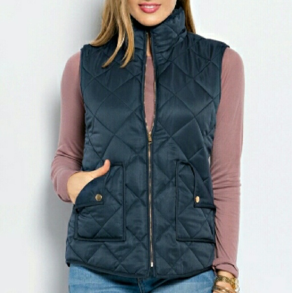 🆕Navy Quilted Puffer Vest
