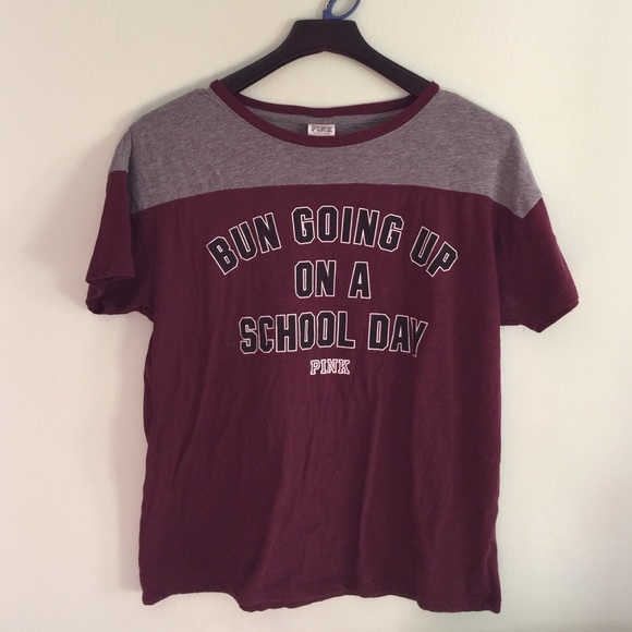 PINK Bun Going Up On A School Day Shirt ❤️