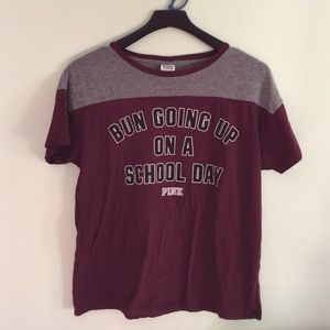 PINK Bun Going Up On A School Day Shirt ❤️