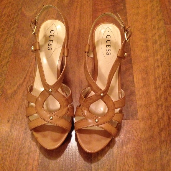 Tan Guess wedges