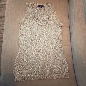 Central Park west - black and white sweater tank S