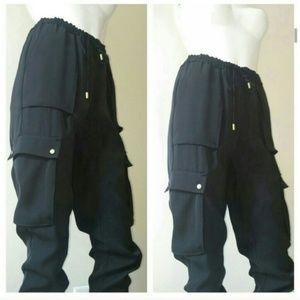 silk cargo joggers