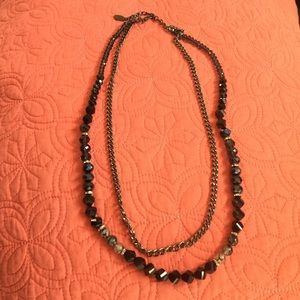 Black necklace witch crystals