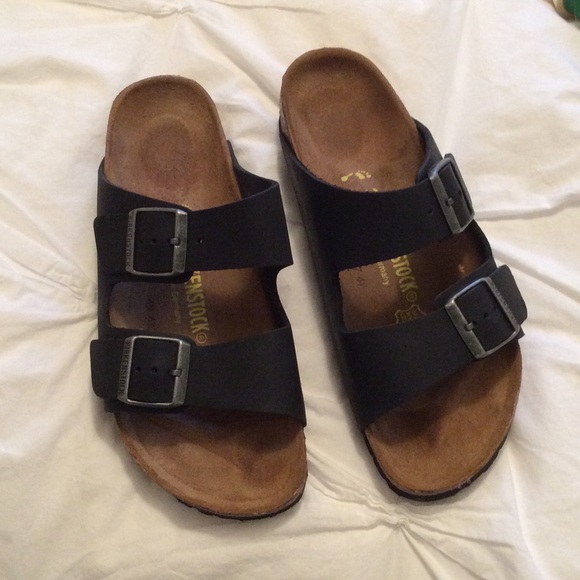 Birkenstocks Arizona Sandals, Black, Size 39