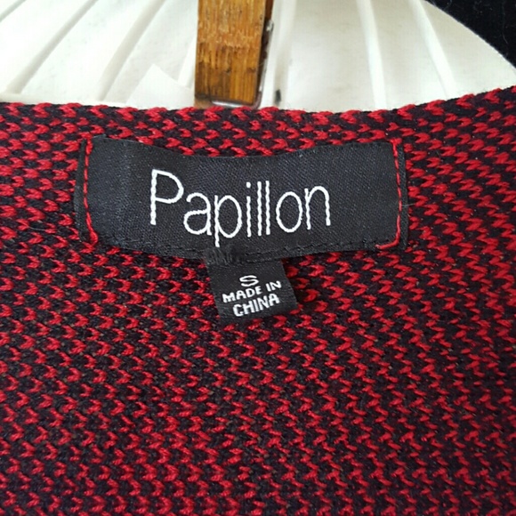 Open Front Chevron Sweater/Poncho - Picture 2 of 4