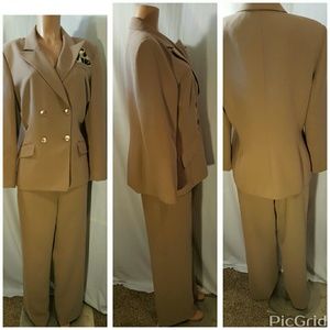Tan pant suit
