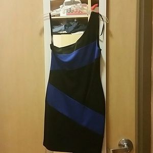 Blue and Black Dress
