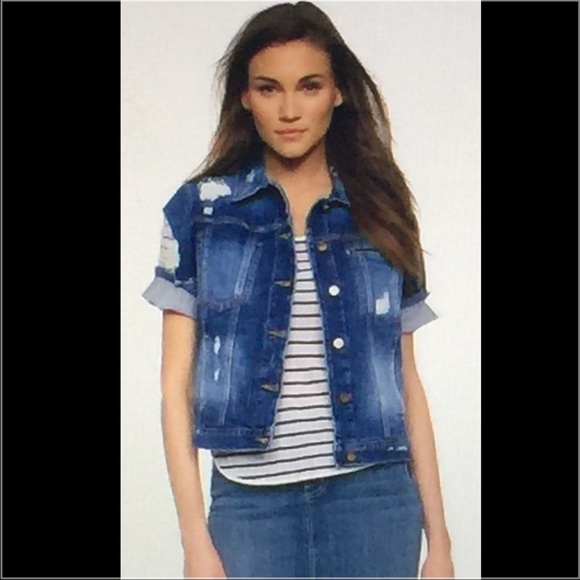 Genetic 'Blondie' distressed denim jacket