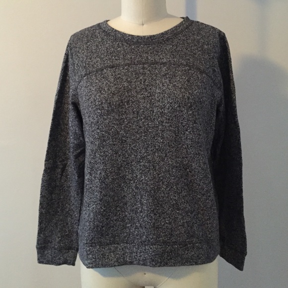 H&M Charcoal knit Pullover Sz M w/Zip Back