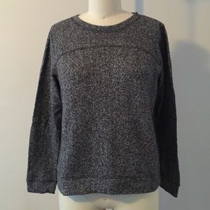 H&M Charcoal knit Pullover Sz M w/Zip Back