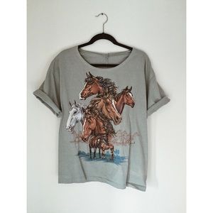 Oversized Horse Tee