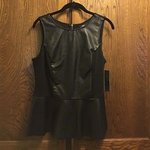 Black sleeveless top