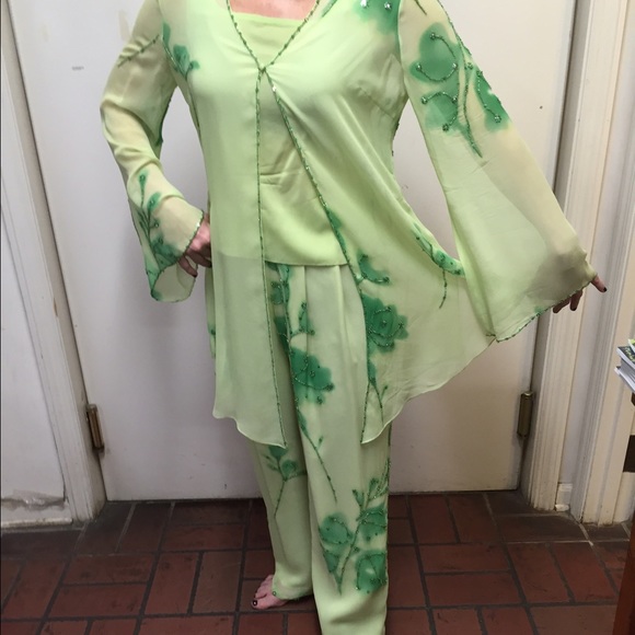 3 piece silk formal wear