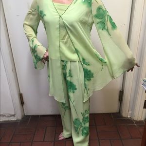 3 piece silk formal wear