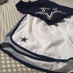 Dallas Cowboys Nike dry fit running shorts