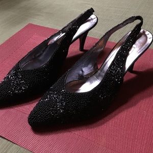 Super cute beaded sling back shoes