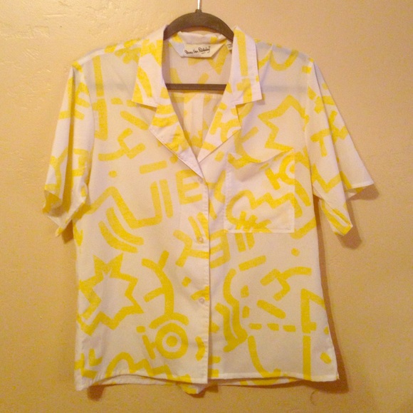 Vintage Keith Harring -esque Blouse.