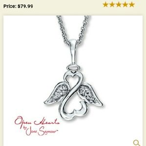 Open heart Angel pendant