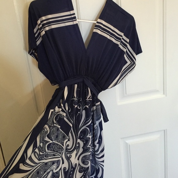 Blue kimono dress
