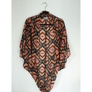 Ikat Style Sheer Kimono