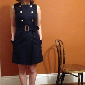 Marc by Marc Jacobs Navy Dress with gold buttons