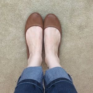Cognac ballet flats