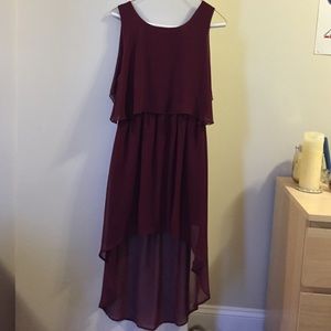 Hi-low chiffon dress