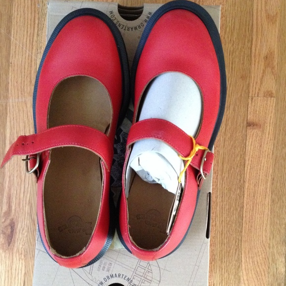 NIB Dr. Martens Red Indica Mary Jane shoes