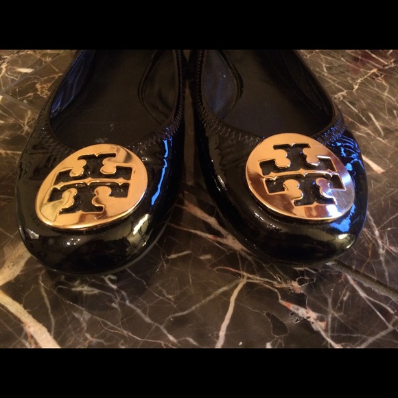 TORY BURCH black patent ballet flat - Picture 3 of 4