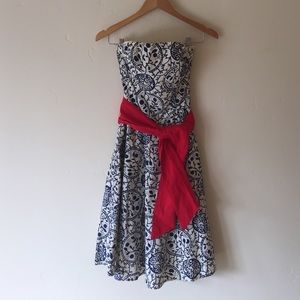Rare Printed strapless dress