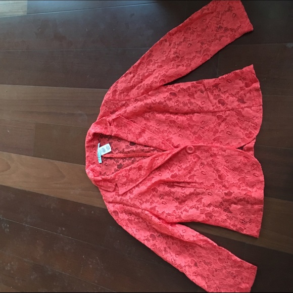 Coral lace blazer - Picture 1 of 1