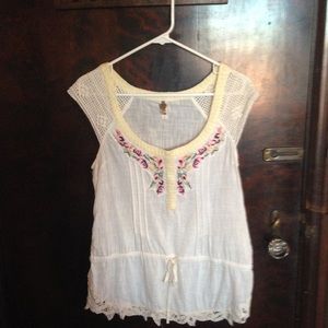 Vintage Embroidered Free People Top