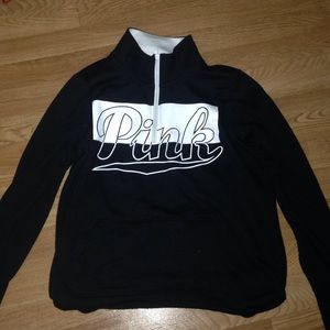 Quarter zip victoria secret pink hoodie