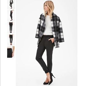 Forever 21 Side-Zip Faux Leather Joggers