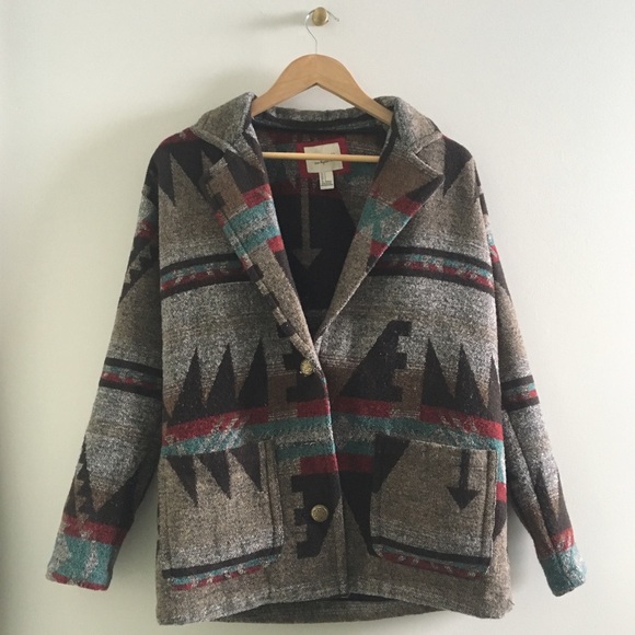 tribal print coat