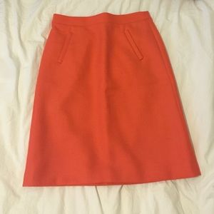 Salmon a-line skirt from J Crew