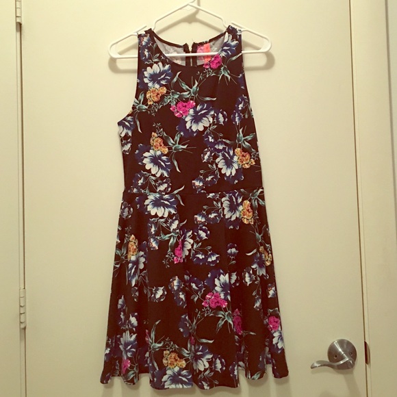 Floral Print Fit and Flare Dress