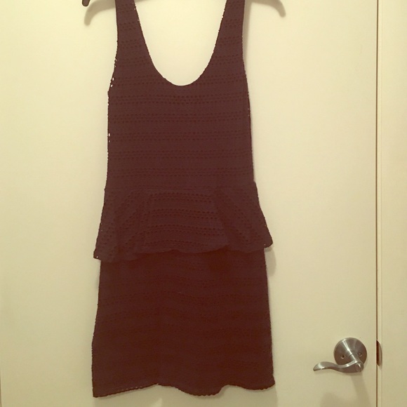 Eyelet Peplum Dress