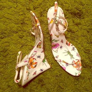 😎 Bug / Insect Wedge Sandles. Worn Once!