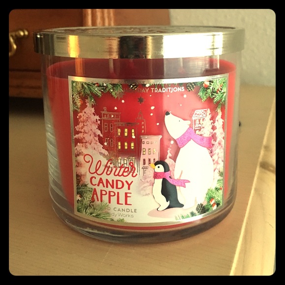 Winter Candy Apple Candle