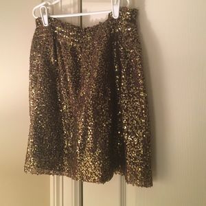 Gold sparkly skirt