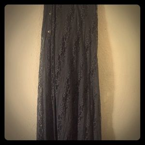 Floor length lace skirt