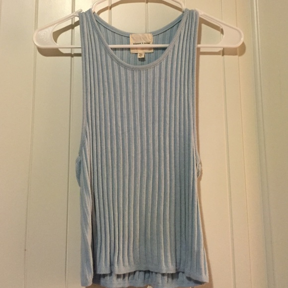 Baby Blue ribbed crop top