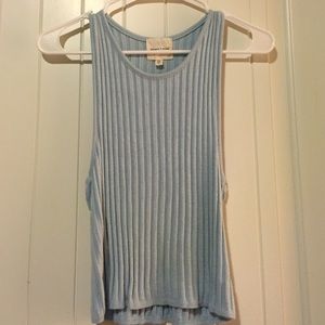 Baby Blue ribbed crop top