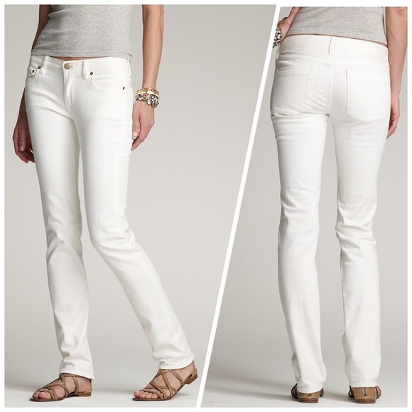 J. Crew White Matchstick Stretch Jeans