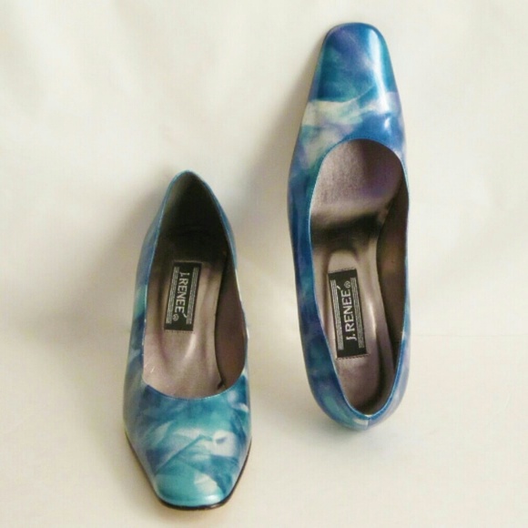 J Renee Shoes - Blue Marbleized Shoe Heels size 8 by J Renee J Renee Shoes - Blue Marbleized Shoe Heels size 8 by J Renee