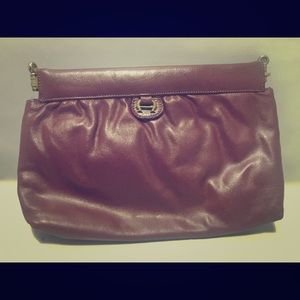 Etienne Aigner wine colored clutch