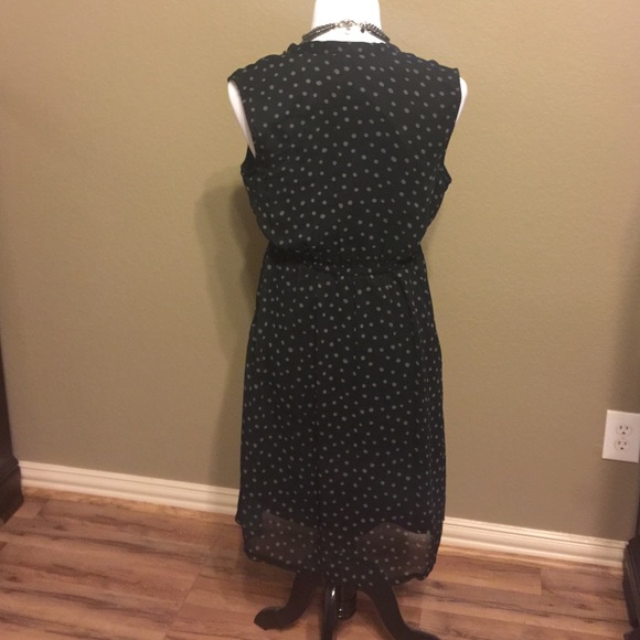Black with gray  polka dots dress - Picture 3 of 3