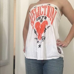Biker style tube top by affliction