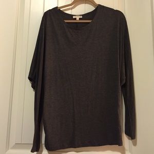 Grey dolman sleeve top